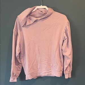 Madewell Purple Boxy Long Sleeve Hoodie